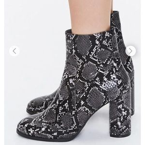 Snakeskin Booties